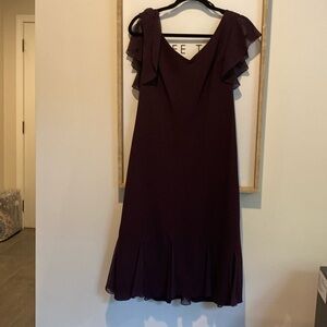 Plum eggplant dress S. L. Fashions size 16 EUC